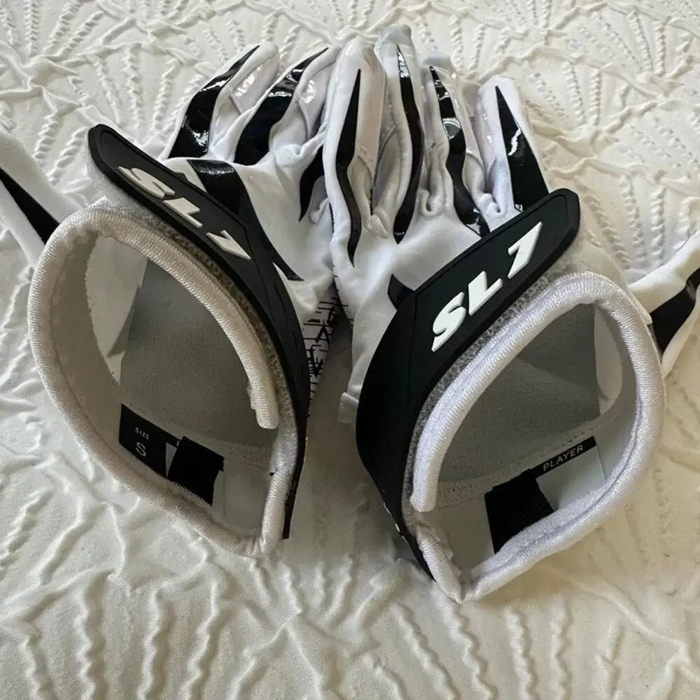 Adidas SL7 Adizero Football Receiver Gloves White Black Kids Small S